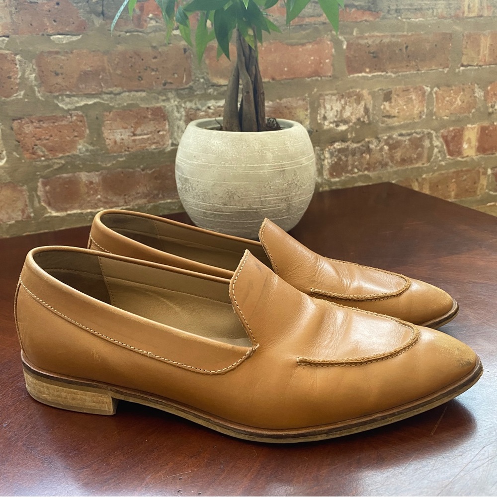 Everlane The Modern Loafer Camel Size 9 Distressed